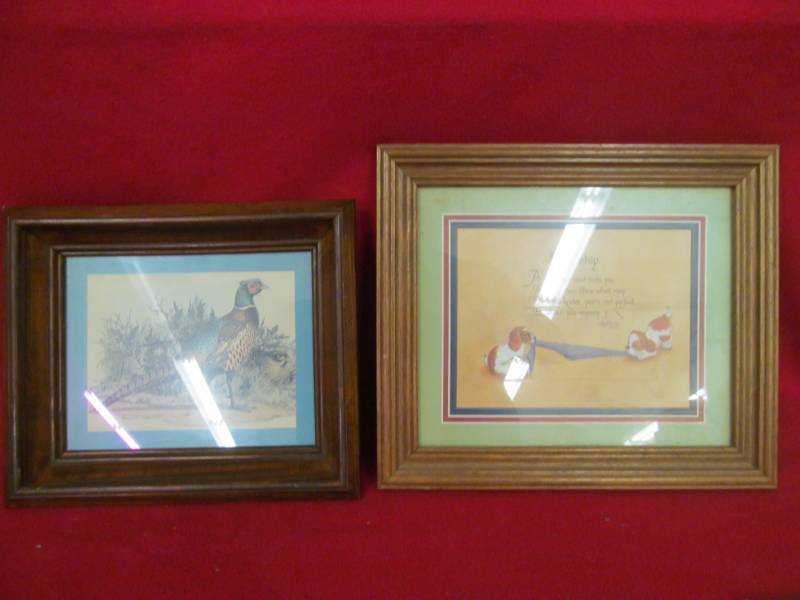 lot 175 image: oak shadow box , friendship puppies