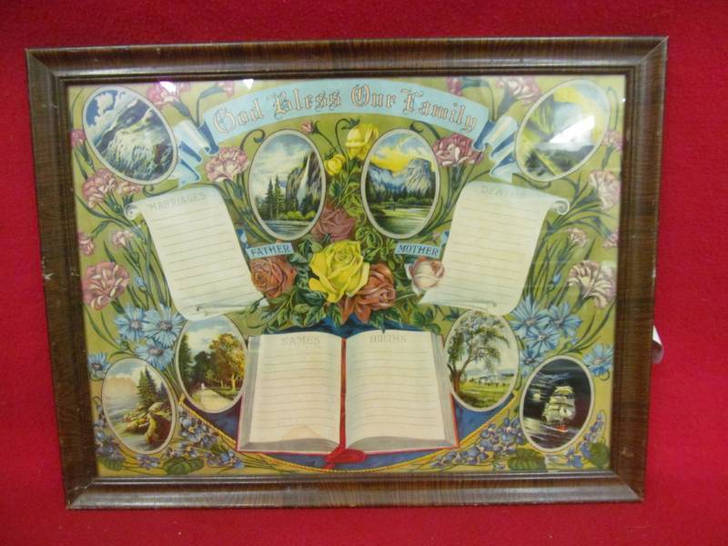 lot 178 image: God Bless Our Family print