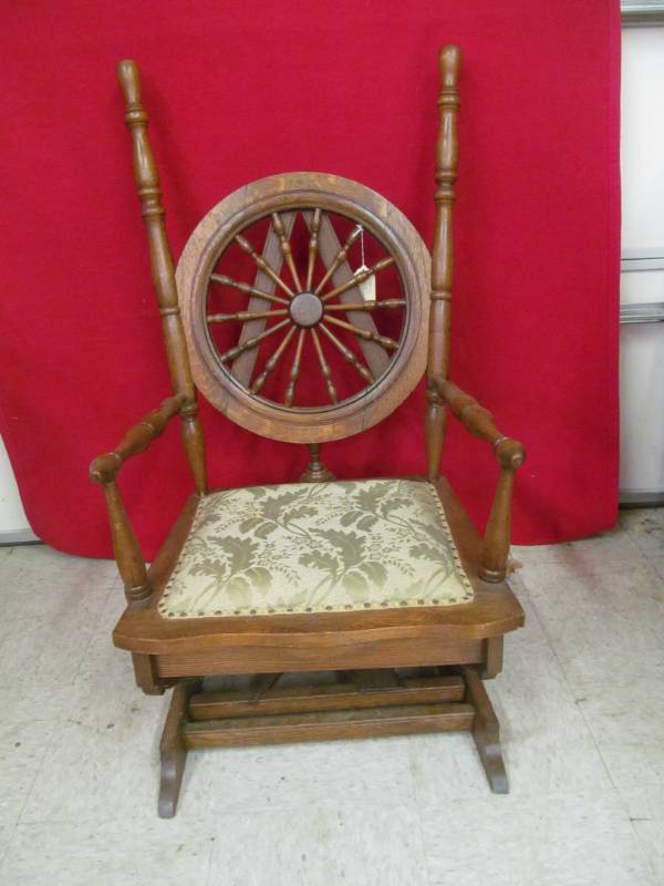 lot 182 image: Spinning Wheel back rocker