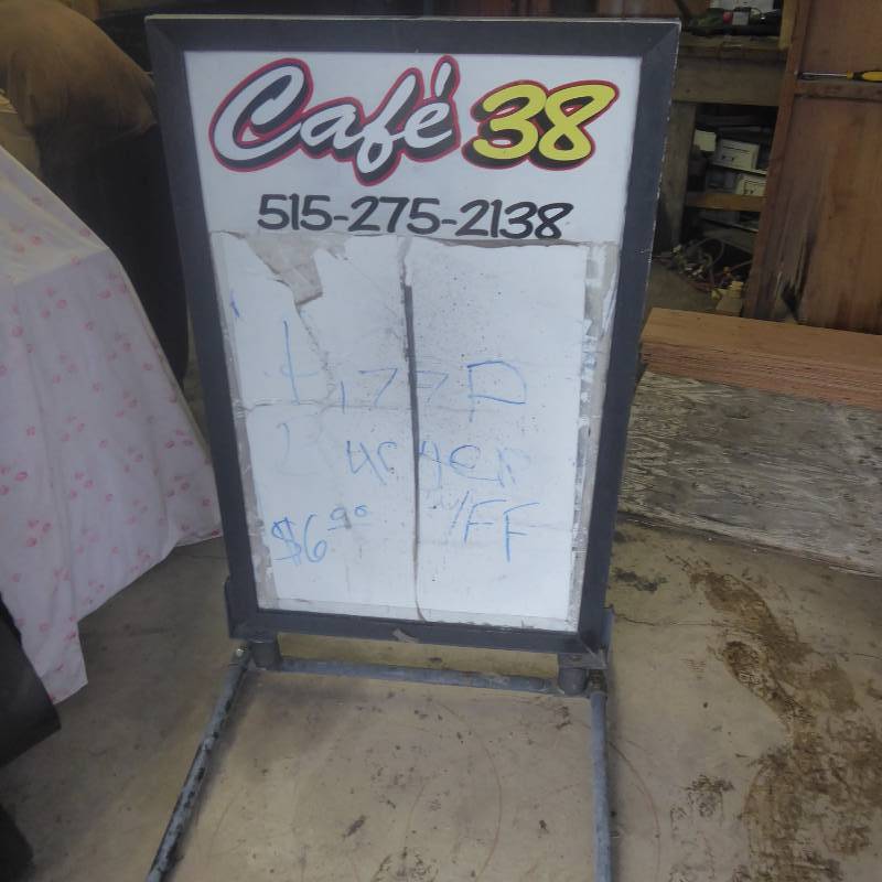 lot 22 image: 54 x 29 Spring Base Double Sided Sidewalk Sign