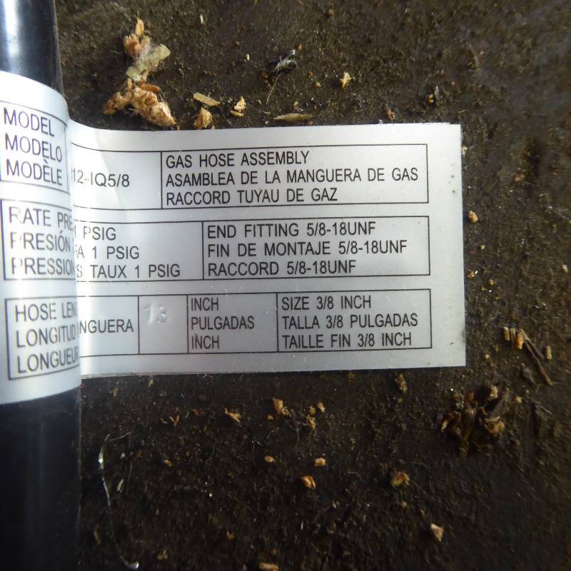 lot 38 image: Lot of 2 Brand New Gas Hose Assemblies