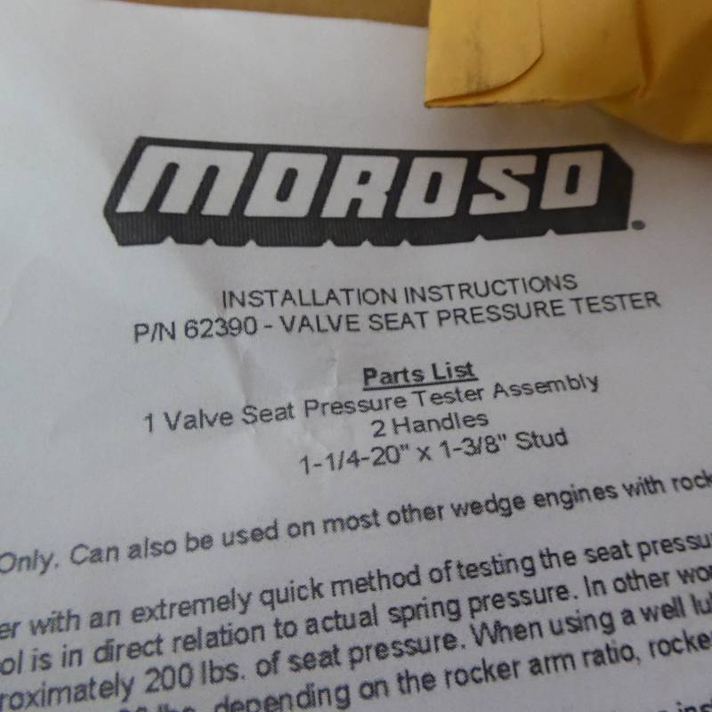 Moroso 62390 Valve Seat Pressure Tester