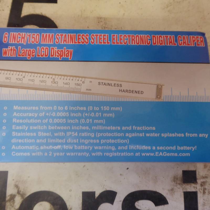 lot 85 image: Brand New Stainless Steel Electronic Digital Caliper with Large LED Display