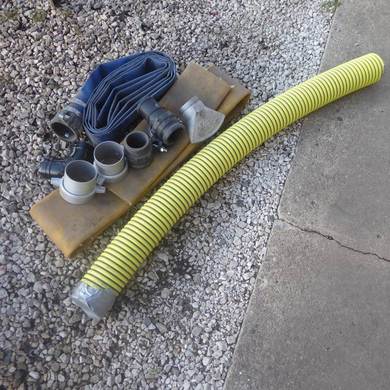 lot 90 image: Lot of Water Hose, Couplers and Drain Hose