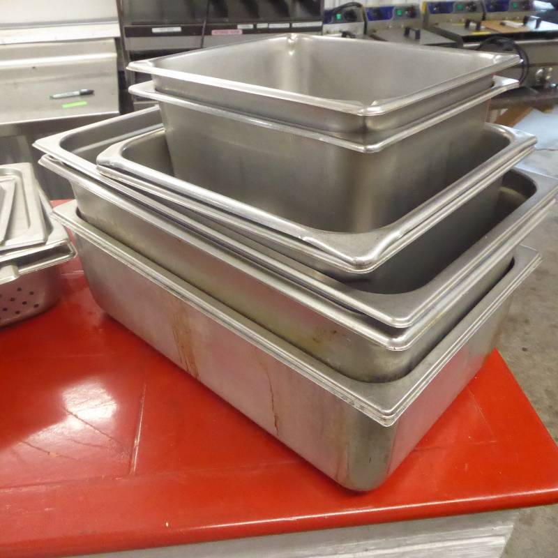 lot 165 image: Lot of NSF Stainless Steel Food Storage Trays #2