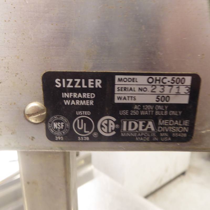 lot 170 image: Sizzler OHC-500 Infrared Food Warmer