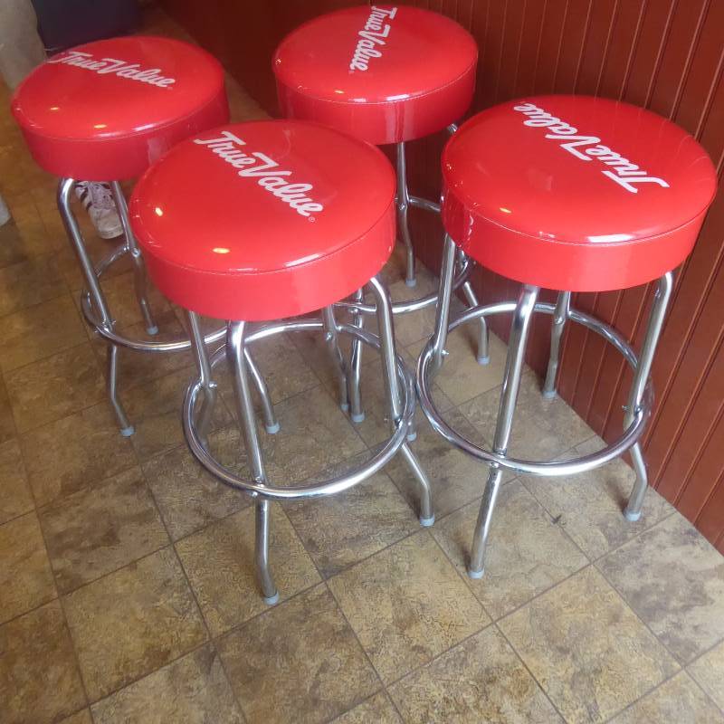 lot 245 image: Lot of Four True Value Swivel Bar Stools