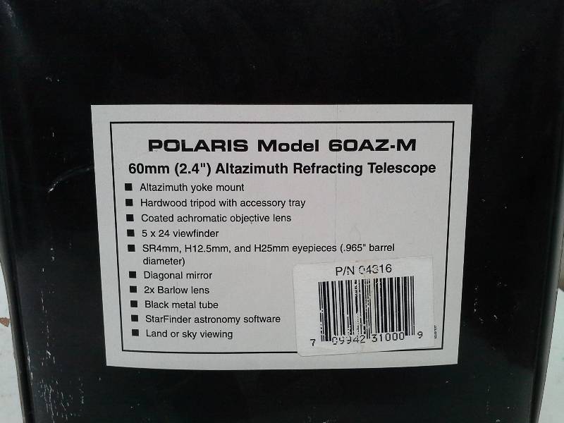 lot 208 image: Polaris Model 60AZ Telescope