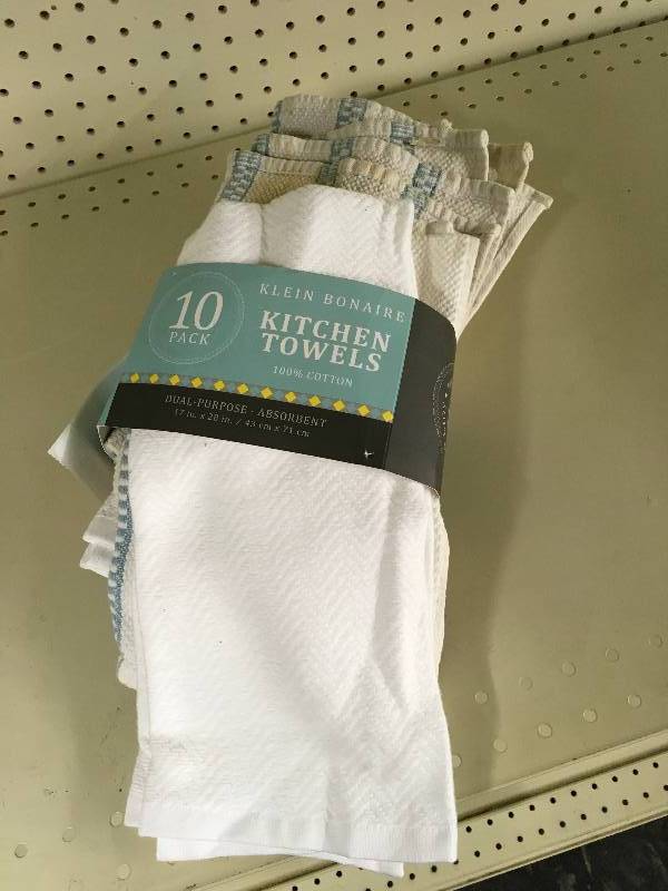 Envogue 10PK Kitchen Towels, Retail $11.99