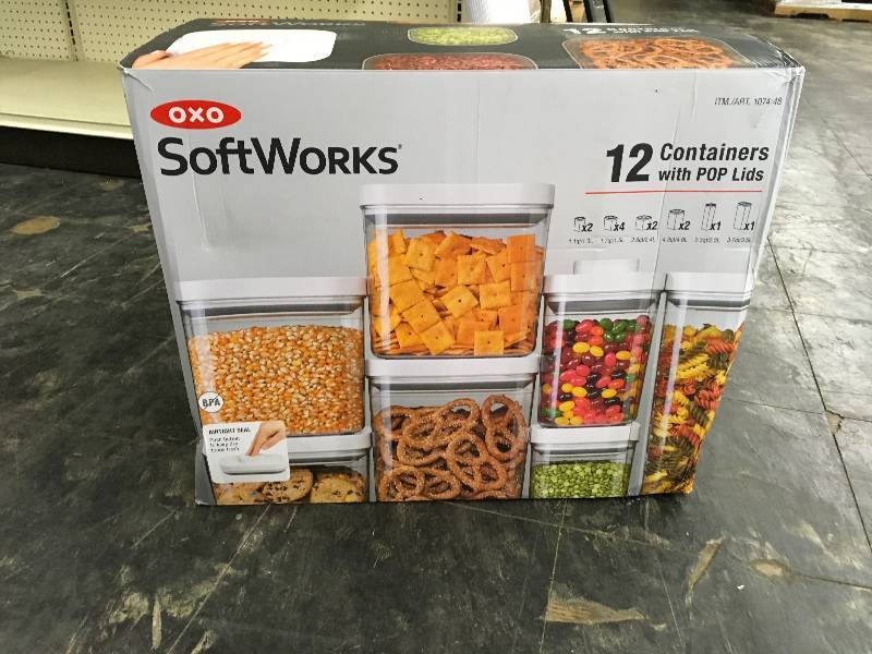 Oxo 12 Pc. Containers W Pop Lids, Retail $79.99