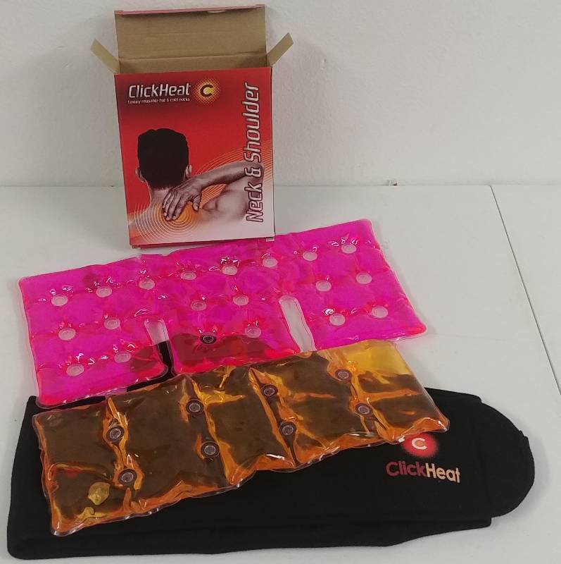 lot 21 image: ClickHeat Neck& Shoulder and lower back pack plus band Reusable Heat-packs