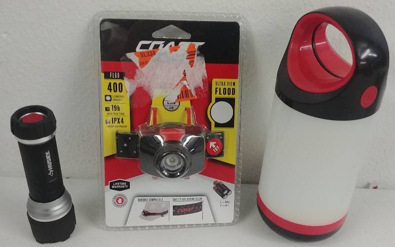 lot 25 image: Coast Headlamp, Husky indestructible Flashlight, Defiant Lamp