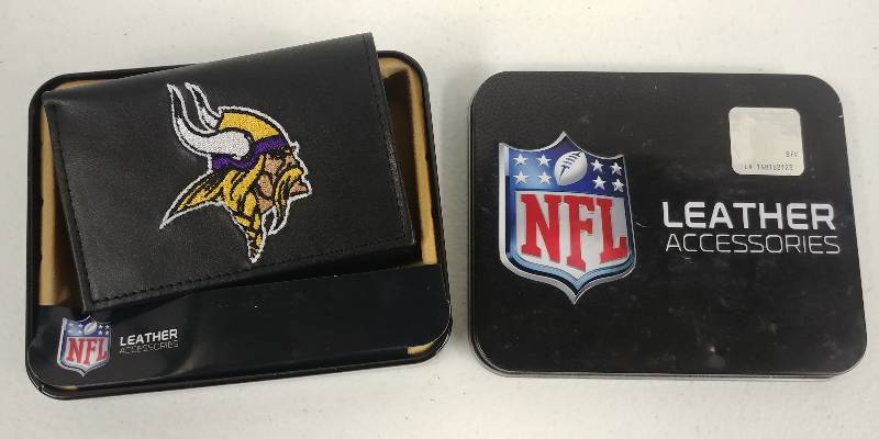 lot 55 image: Offical NFL Licensed MN Viking Leather Tri-Fold Wallet