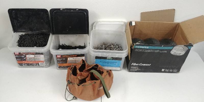 lot 62 image: Assorted Fasteners  Parachute Bag