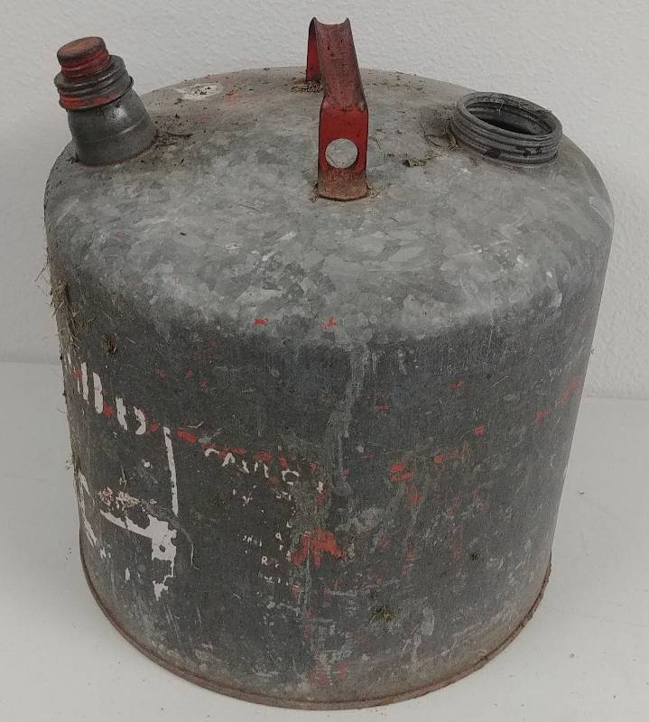 lot 73 image: Antique Vintage Metal Gas Can