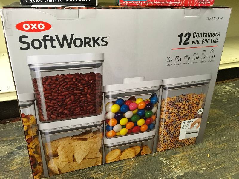 Oxo 12 Pc. Containers W Pop Lids, Retail $79.99