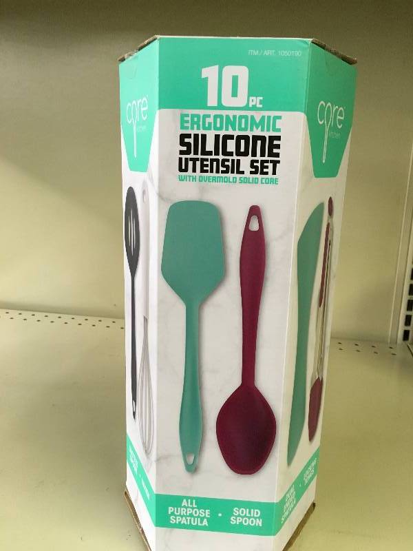 Core Home 10PC Silicone Utensil Set, Retail $19.99