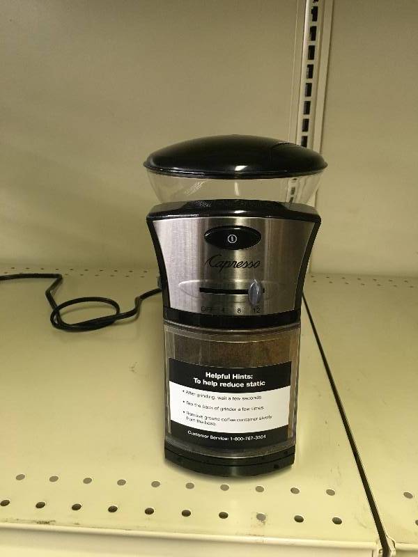 Capresso Coffee Grinder, Retail $29.99