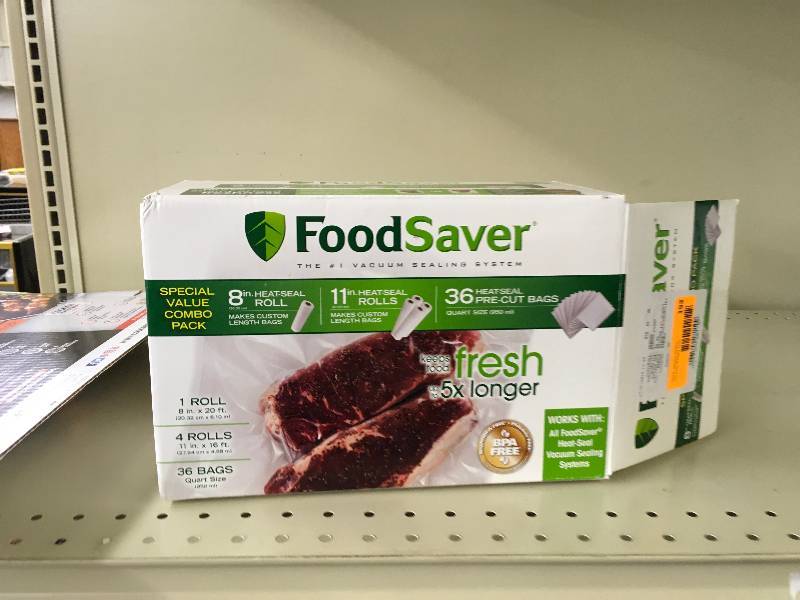 Food Saver 36-1QT1-8X20 BagsRolls, Retail $39.99