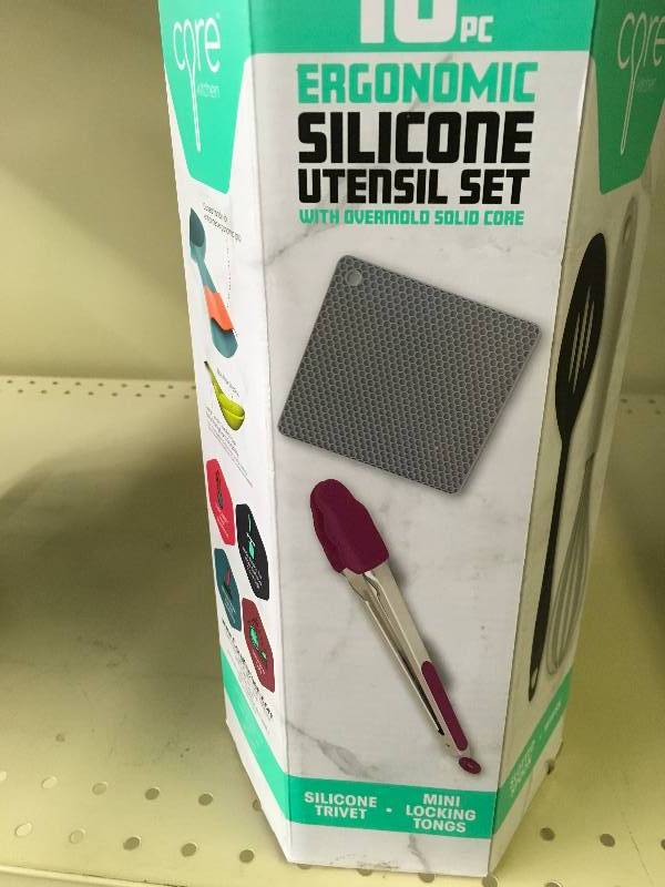 Core Home 10PC Silicone Utensil Set, Retail $19.99