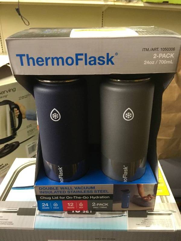 ThermoFlask 24Oz. Stainless Steel Water, Retail $18.99