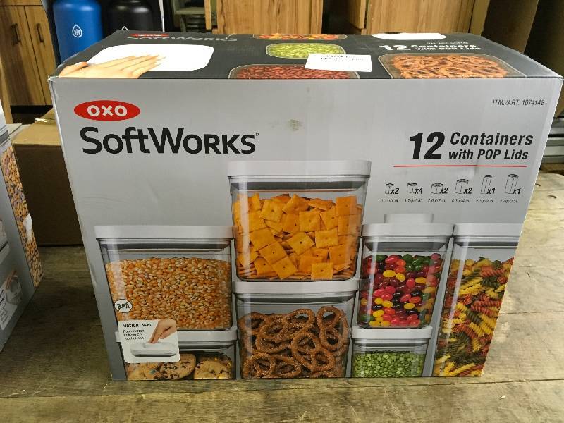 Oxo 12 Pc. Containers W Pop Lids, Retail $79.99