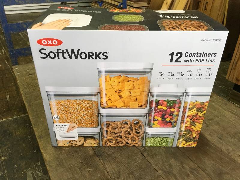 Oxo 12 Pc. Containers W Pop Lids, Retail $79.99