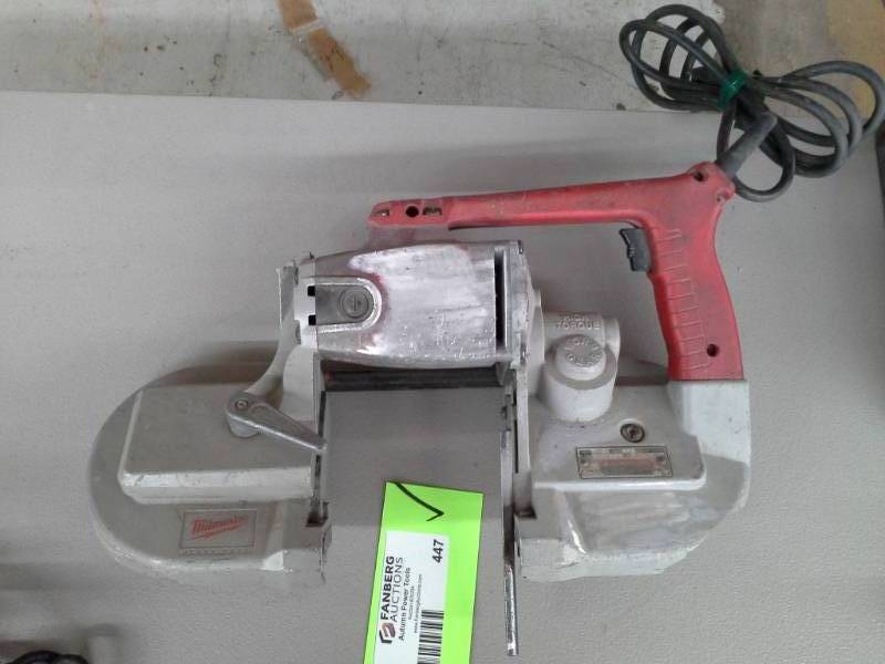 lot 447 image: Milwaukee Heavy Duty Band Saw