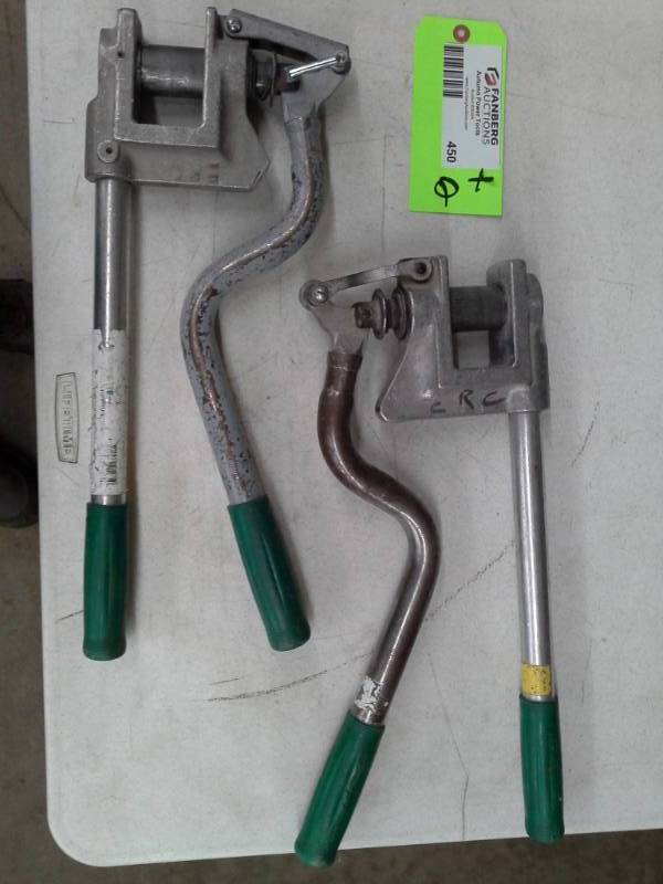 lot 450 image: Pair of Greenlee 710 Metal Stud Punches