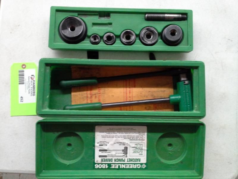lot 452 image: Greenlee 1806 Ratchet Punch Driver