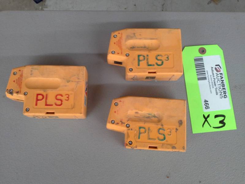 lot 466 image: Three PLS 3 Laser Levels