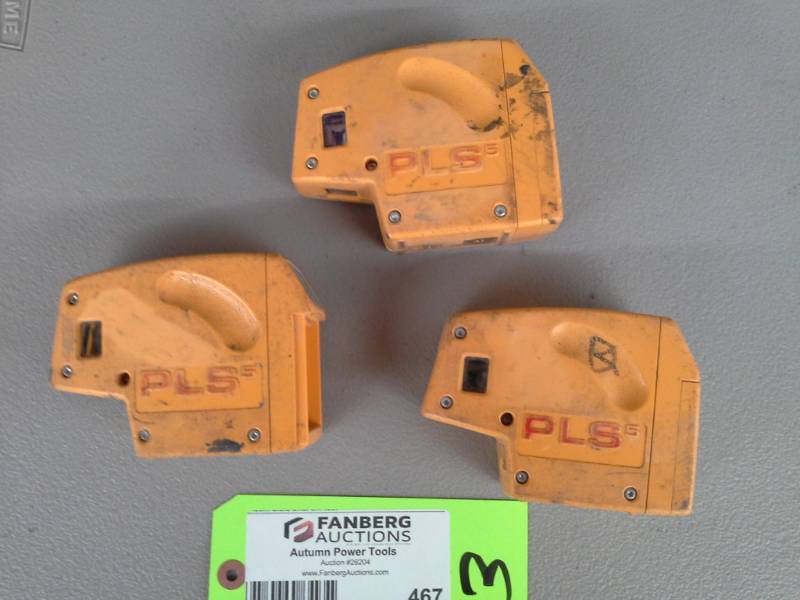 lot 467 image: Three PLS 5 Laser Levels
