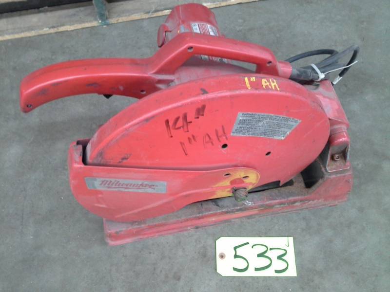 lot 533 image: Milwaukee 14 Abrasive Cut-Off Saw