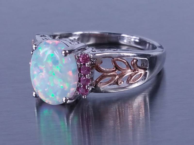 Fine Natural Opal Estate Ring in 14k