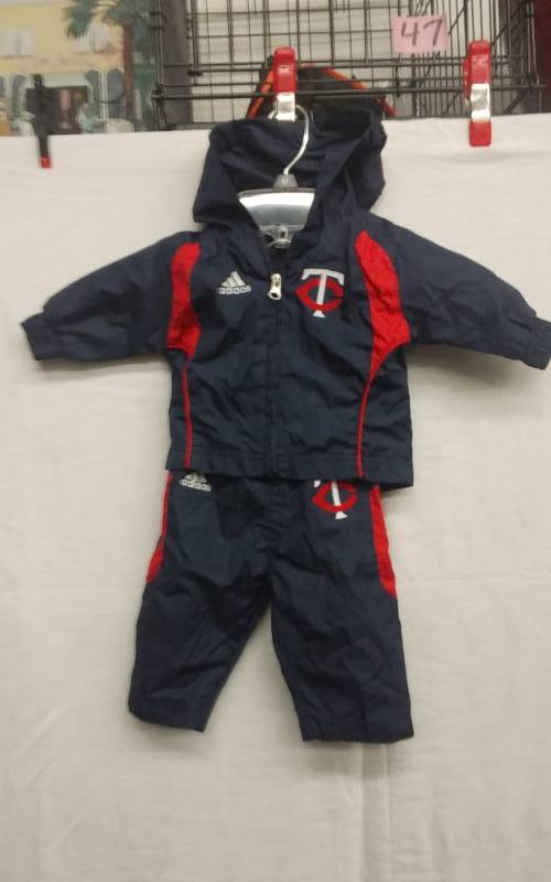 MN Twins Adidas 2-Piece Track Suit - Size 0-3 Mos.