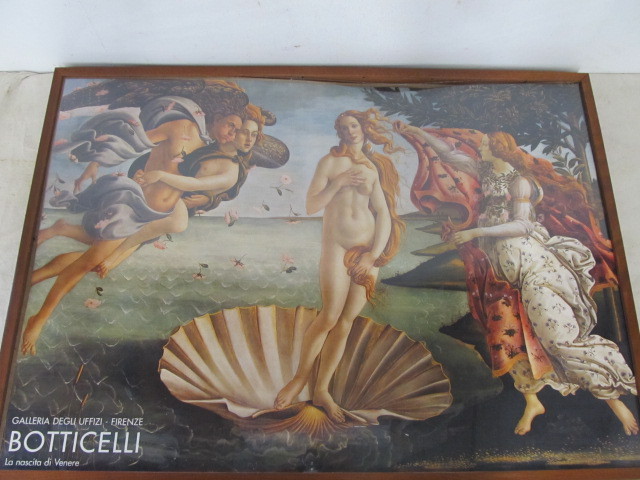 lot 44 image: LARGE Framed BOTICELLI Art Museum Exhibition Poster