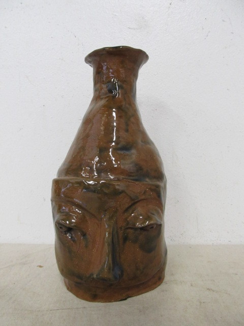 lot 8 image: Vintage Mid Century Style Stoneware Face Jug