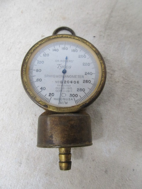 lot 116 image: Vintage Brass Dr. Rogers Tycos Sphygmomanometer