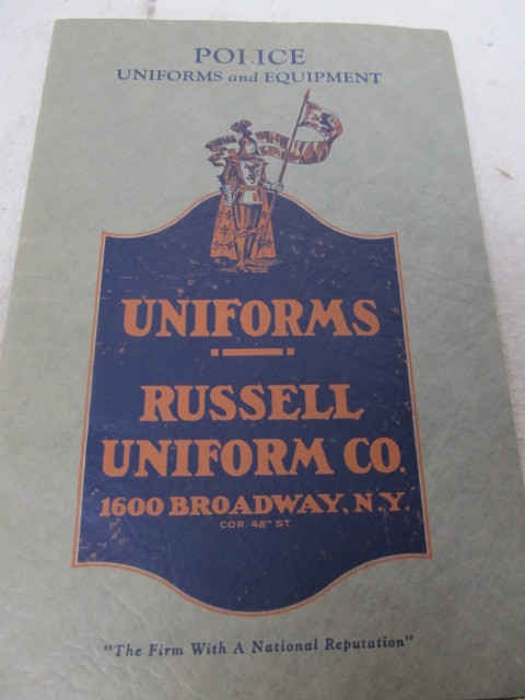 lot 137 image: Rare MINT 1931 Russell POLICE Uniform Badges Guns etc Supply Catalog