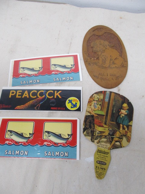 lot 139 image: Group of Early Vintage Advertising Pieces
