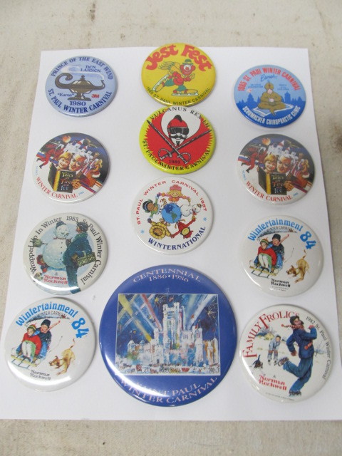 lot 140 image: Vintage St. Paul WINTER CARNIVAL Buttons