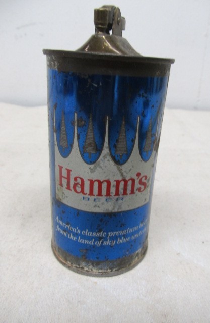 lot 151 image: Vintage HAMMS Steel Beer Can Table Lighter