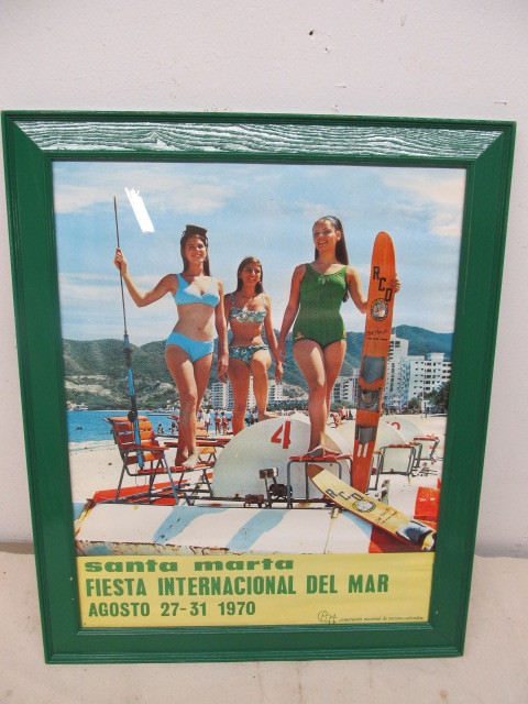 lot 183 image: Large Orig Vintage Framed Travel Poster