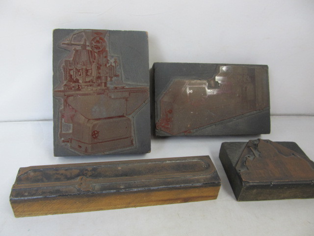 lot 207 image: Antique Printers Blocks - Machine Shop etc