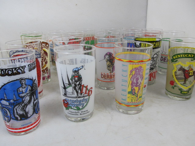 lot 208 image: Lot of 19 KENTUCKY DERBY Mint Julep Glasses
