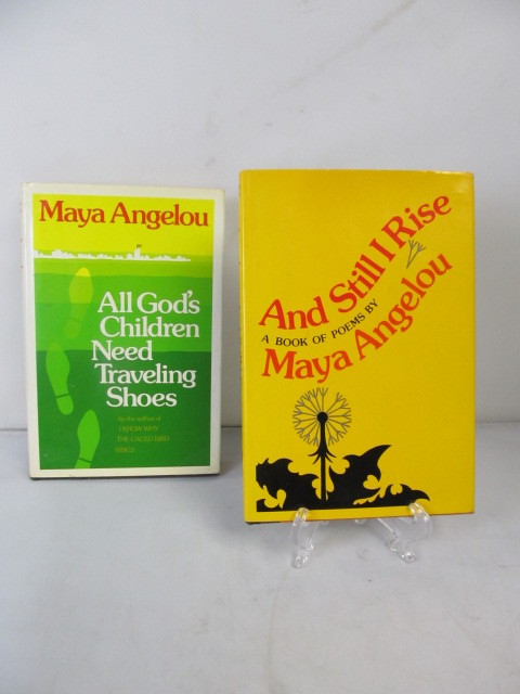 lot 3 image: Lot of 2 Authentic SIGNED Maya Angelou First Edition Hardcover Books