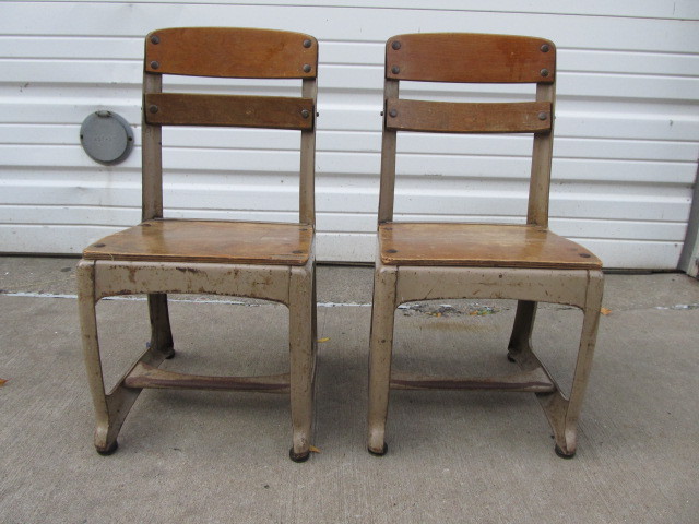 lot 219 image: 2 Small Vintage Childs Chairs