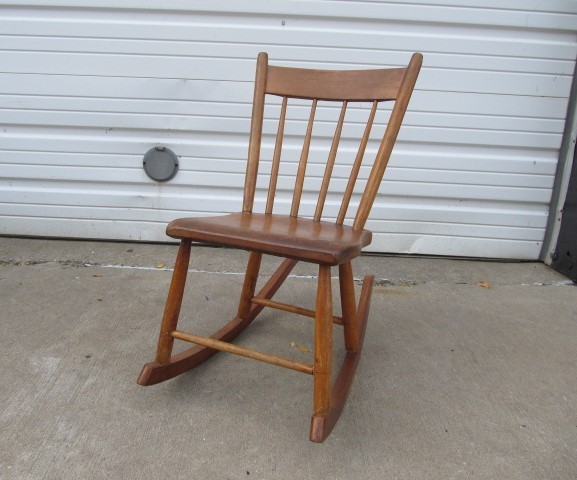 lot 220 image: Original Signed Mid 19th Century American Rocking Chair- Circa 1840