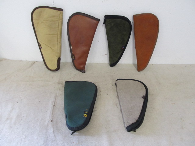 lot 230 image: Lot of 6 Padded Pistol Gun Cases