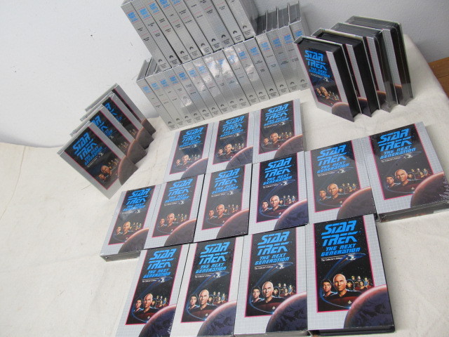 lot 72 image: LARGE Collection of STAR TREK The Next Generation Collectors Edition VHS Tapes - Most Sealed